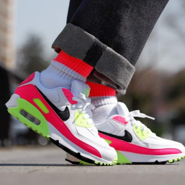 Giày Nike Wmns Air Max 90 GS 'Pink Volt' CT1030-100 - Hình ảnh 2