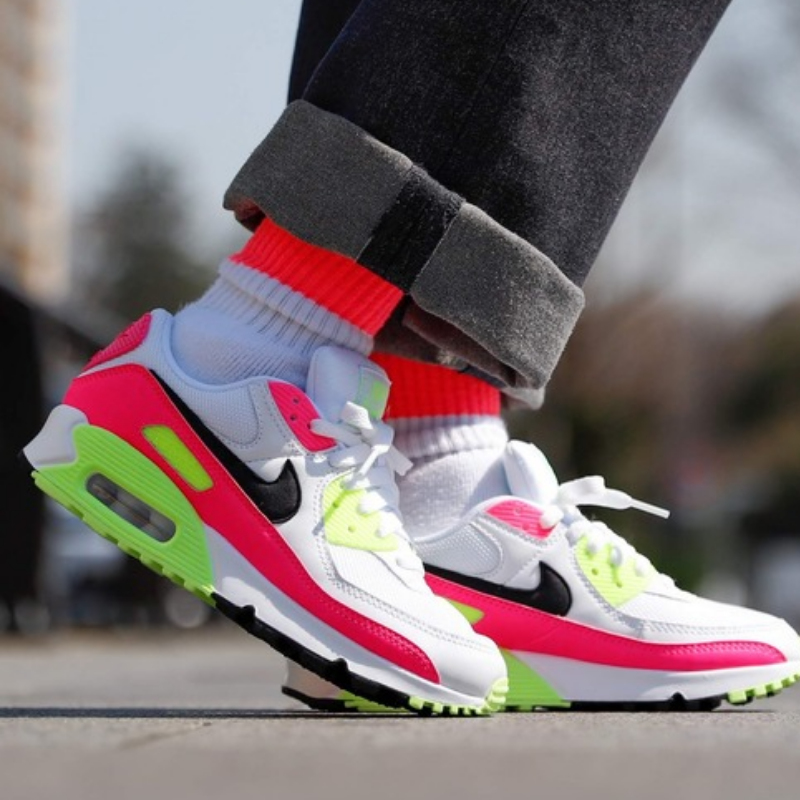 Giày Nike Wmns Air Max 90 GS 'Pink Volt' CT1030-100 - Ảnh 2