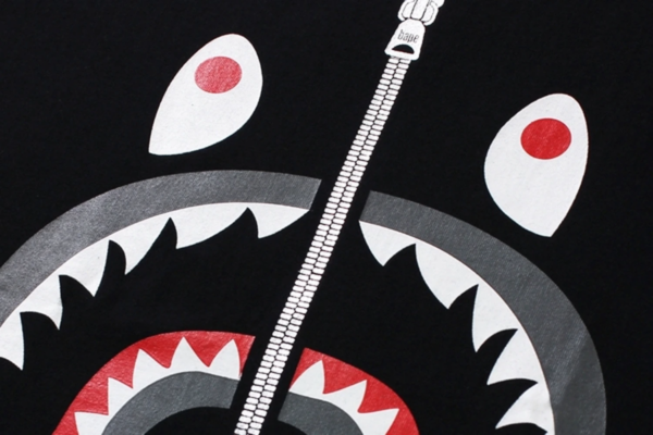 Áo Bape Shark Heavy Weight Relaxed Tee Black - Hình ảnh 2