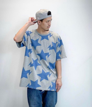 Alternative view of Áo Bape Relaxed Sta Pattern Tee Gray B-RESPTGY
