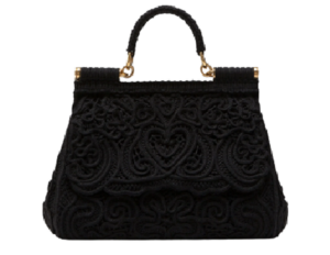 Túi Dolce & Gabbana Medium Cordonetto Lace Sicily Bag Black BB6002AW71780999