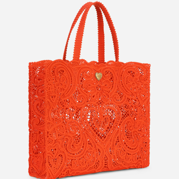 Túi Dolce & Gabbana Large Cordonetto Beatric Shopper Orange BB6957AW71780244 - Hình ảnh 3