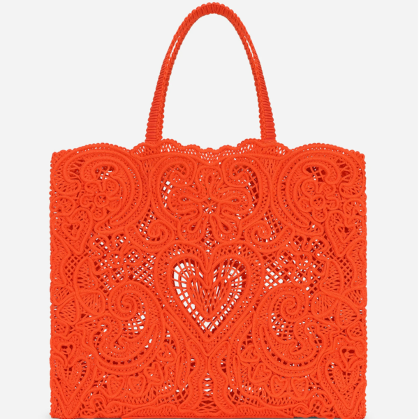 Túi Dolce & Gabbana Large Cordonetto Beatric Shopper Orange BB6957AW71780244 - Hình ảnh 2