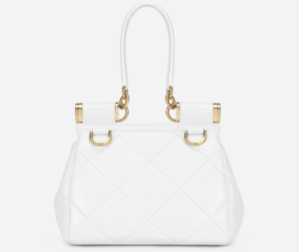 Túi Dolce & Gabbana Medium 90s Sicily Bag In Quilted Aria Calfskin White BB7018AW59180002 - Hình ảnh 2