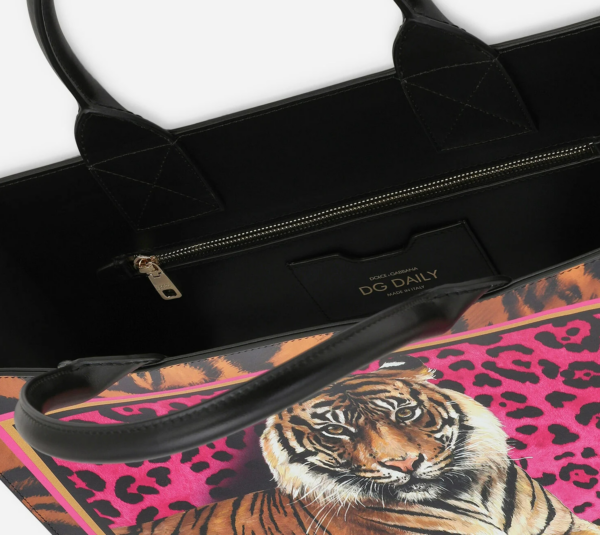 Túi Dolce & Gabbana Small DG Daily Tote Bag With Tiger Print BB7023B5937HE3QL - Hình ảnh 4