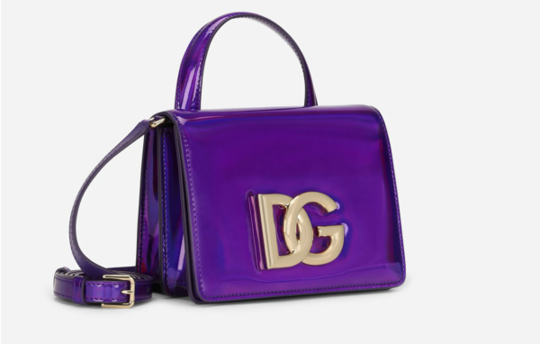 Túi Dolce & Gabbana Strobo Calfskin 3.5 Top-Handle Bag Purple BB7078AQ4958H459 - Hình ảnh 4