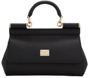 Túi Dolce & Gabbana Small Sicily Bag In Dauphine Calfskin Black BB7116A100180999