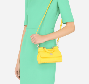 Alternative view of Túi Dolce & Gabbana Small Patent Leather Sicily Bag Yellow BB7116A14718H212