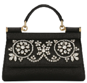 Túi Dolce & Gabbana Sicily Bag Rhinestones 'Black' BB7116AY4018S488