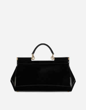 Tui Dolce & Gabbana Medium Polished Calfskin Sicily Bag 'Black' BB7117A103780999