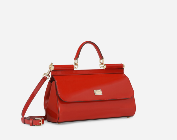 Túi Dolce & Gabbana Medium Polished Calfskin Sicily Bag 'Red' BB7117A10378M307 - Hình ảnh 2