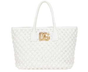 Túi Dolce & Gabbana Raffia Crochet Shopper White BB7143AY21480001