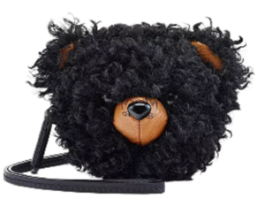 Túi MCM Bear Pouch Charm in Faux Fur Visetos MXZBASX01BK001