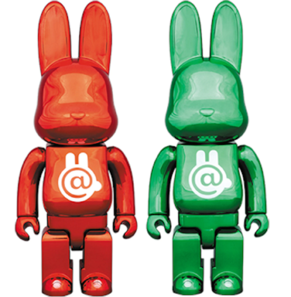 Mô Hình Bearbrick Rabbrick 'Red Green Chrome' 400%