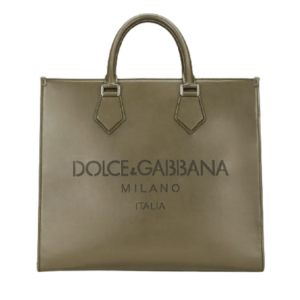 Túi Dolce & Gabbana Large Calfskin Shopper With Logo Green BM1796AS73880506