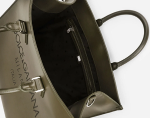 Alternative view of Túi Dolce & Gabbana Large Calfskin Shopper With Logo Green BM1796AS73880506