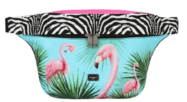 Túi Dolce & Gabbana Flamingo Print Nylon Belt Bag Multicolor BM2033B585380995