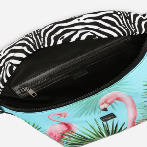 Alternative view of Túi Dolce & Gabbana Flamingo Print Nylon Belt Bag Multicolor BM2033B585380995