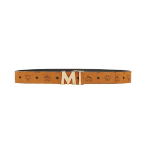 Mcm Men's Claus Reversible Leather Belt In Lychee