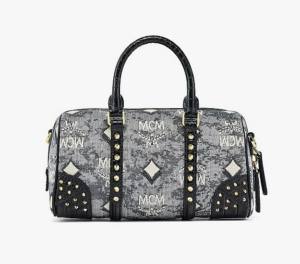 Alternative view of Túi MCM Boston Bag in Studded Vintage Monogram Jacquard MWBCSTQ01EG001