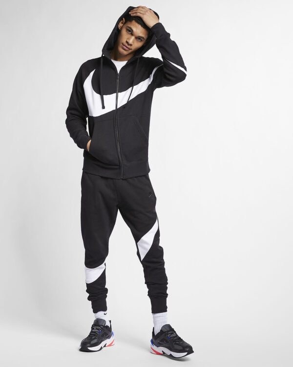 Áo Nike Sportswear Big Swoosh Fleece 'Black White' Bq6458-010