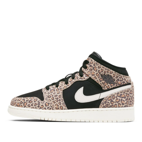 Giày Nike Air Jordan 1 Mid SE GS 'Leopard' BQ6931-021 - Hình ảnh 2