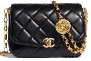 Túi Chanel Folding Bag Sheepskin Black AS2222-B04424-94305