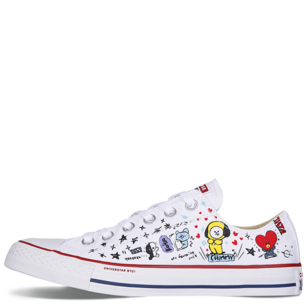 Giày Converse x BT21 Chuck Taylor All Star White Low Tops 163893C - Hình ảnh 3