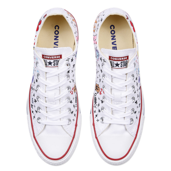 Giày Converse x BT21 Chuck Taylor All Star White Low Tops 163893C - Hình ảnh 2
