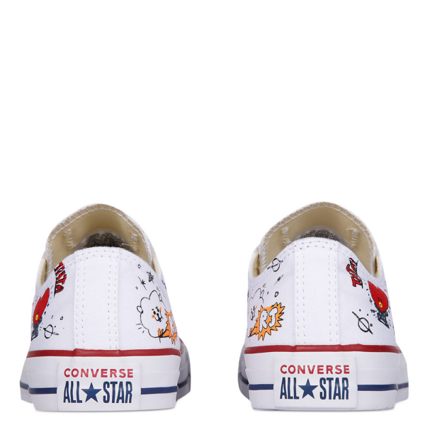 Giày Converse x BT21 Chuck Taylor All Star White Low Tops 163893C - Hình ảnh 4