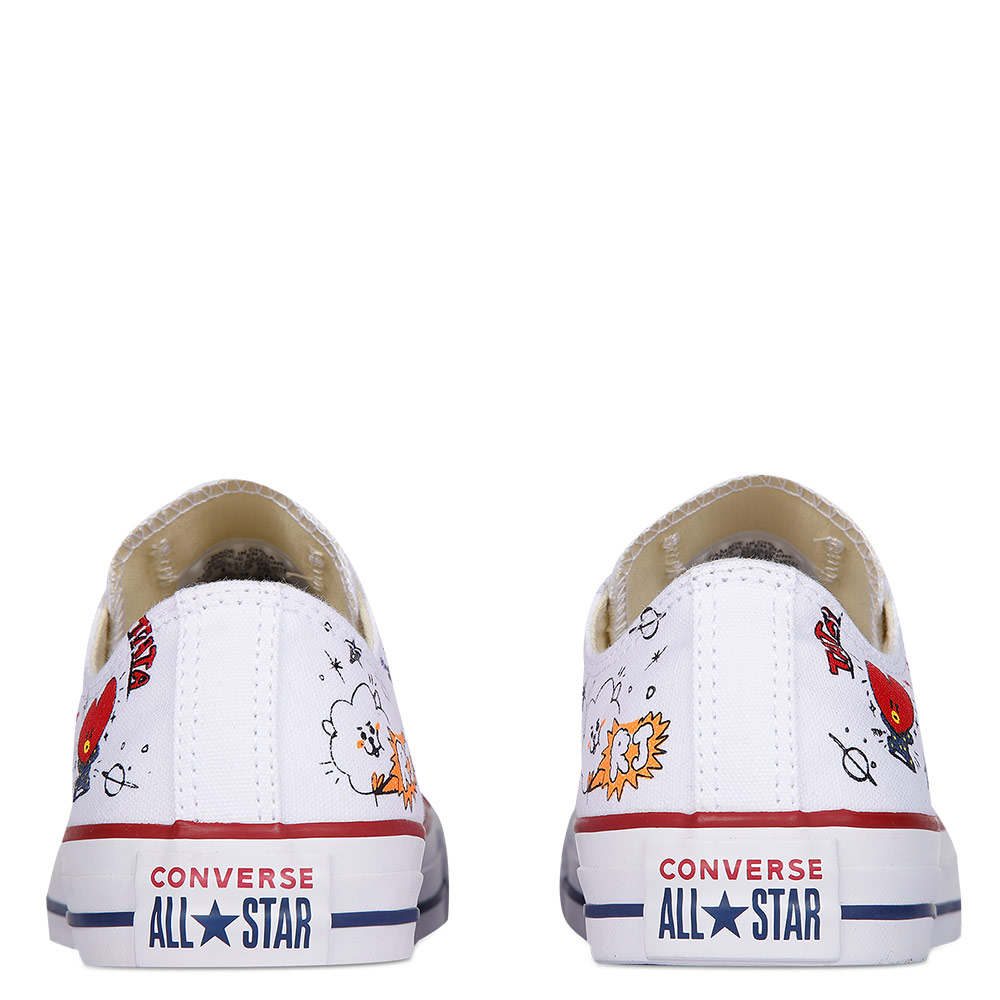 Giày Converse x BT21 Chuck Taylor All Star White Low Tops 163893C - Ảnh 4