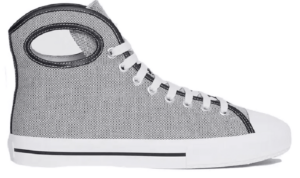 Giày Burberry Porthole Canvas High-Top Black White 80390661