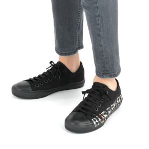 Alternative view of Giày Burberry Checked Logo Print 'Black' 8018275