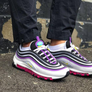 Alternative view of Giày Nike Air Max 97 'White Dynamic Yellow Violet' 921826-106