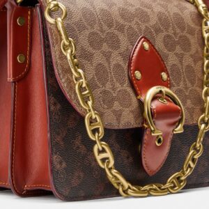 Alternative view of Túi Coach Signature Carriage Coated Canvas Beat Shoulder Bag Brown C2418 B4SI0