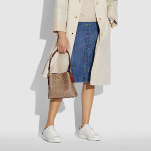 Alternative view of Túi Coach Willow 21 Bucket Bag Canvas Beige Brown C3890 B4NQ4