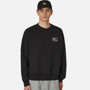 Ao Nike x Stussy Wash Crew Fleece 'Black' DO5310-010