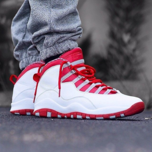 Alternative view of Giày Nike Air Jordan 10 Retro 'Red Steel' 2005 310805-161