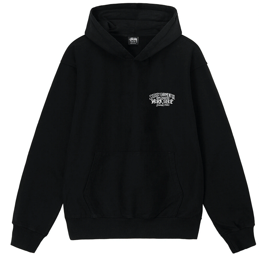 Áo Stussy x Our Legacy Surfman Pigment Dyed Hoodie 'Black'