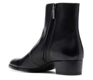 Alternative view of Giày Saint Laurent Wyatt Zipped Boots In Smooth Leather 'Black'