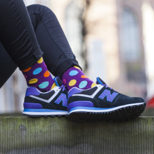 Alternative view of Giày New Balance Wmns 574 'Black Purple' WL574MOX