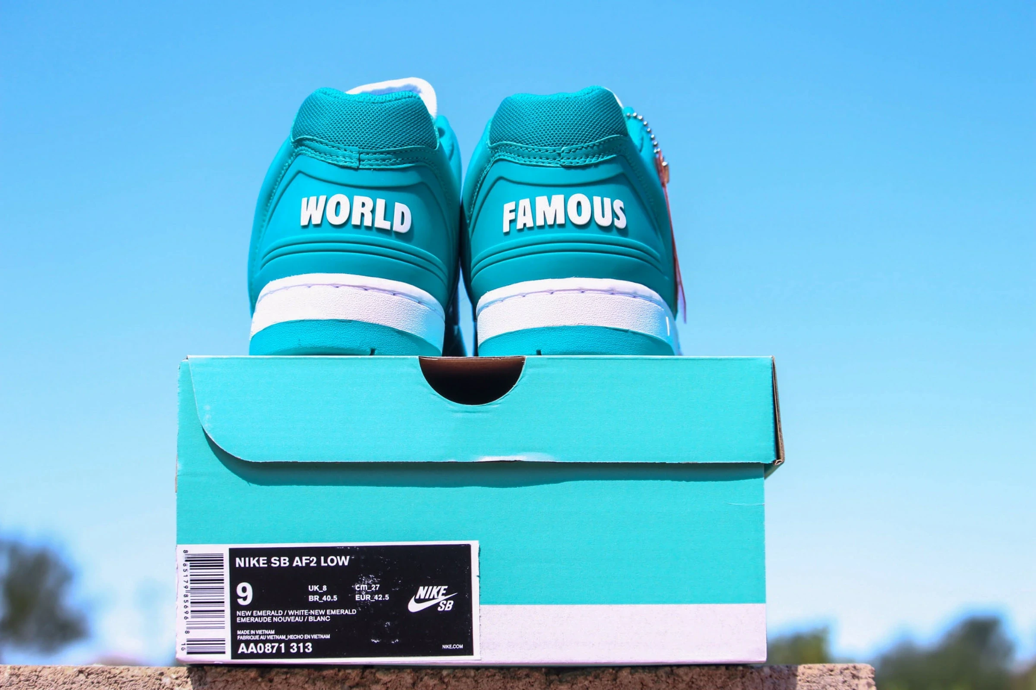 Supreme x Nike SB Air Force 2 New Emerald AA0871-313 