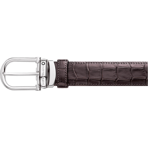 Dây Lưng Montblanc Classic Line Brown Chrome-Tanned Leather Belt 114391 - Ảnh 2