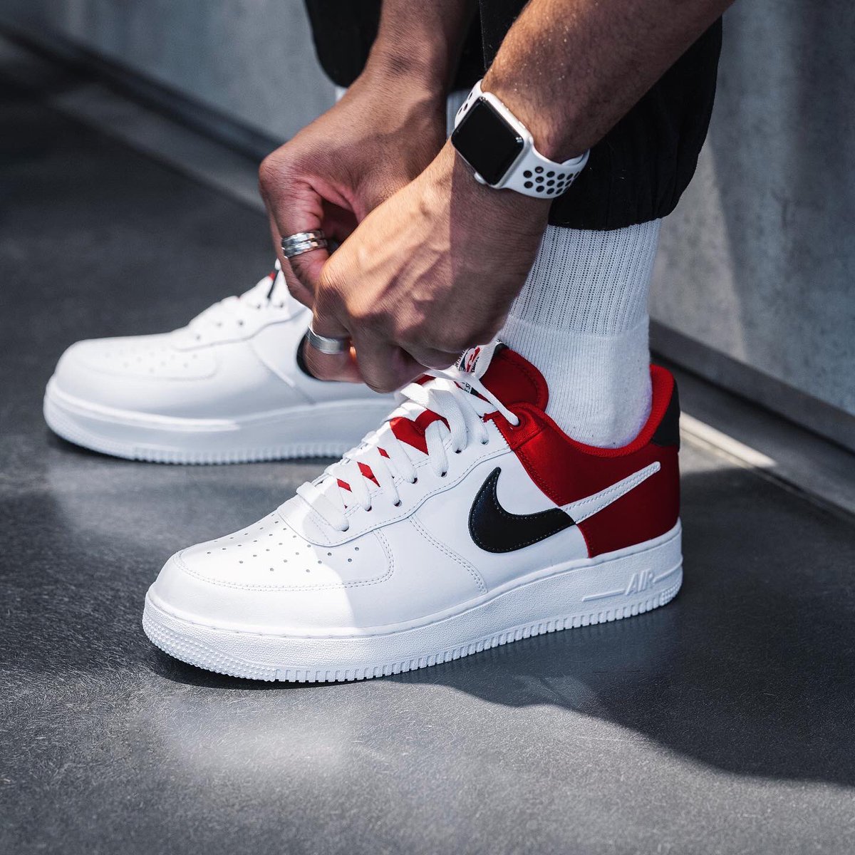 Nike Air Force 1 LV8 1 GS Red Satin