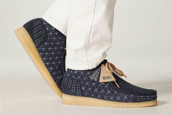 Giày Clarks Wallabee Boot 'Navy Shashiko' 261-69152 - Hình ảnh 2