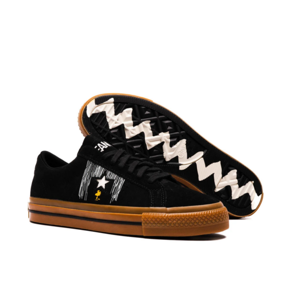 Giày Converse One Star x Peanuts 'Black' A01873C - Hình ảnh 4