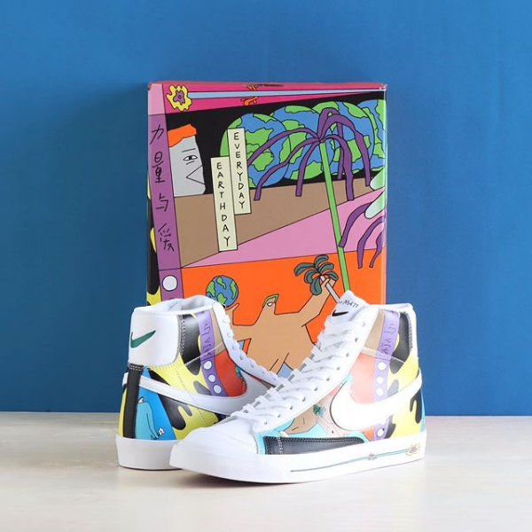 Giày Ruohan Wang x Nike Blazer Mid ’77 'Multicolor' CZ3775-900 - Hình ảnh 3