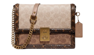 Túi Coach Hutton Shoulder Bag in Blocked Signature Canvas 89068 B4PVR