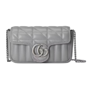 Túi Gucci GG Marmont Super Mini Grey Leather 476433-DTD5N-1711