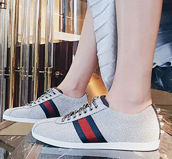 Giày Gucci Wmns Web Sneaker 'Glitter Studs' 419544-KW040-8162 - Hình ảnh 2